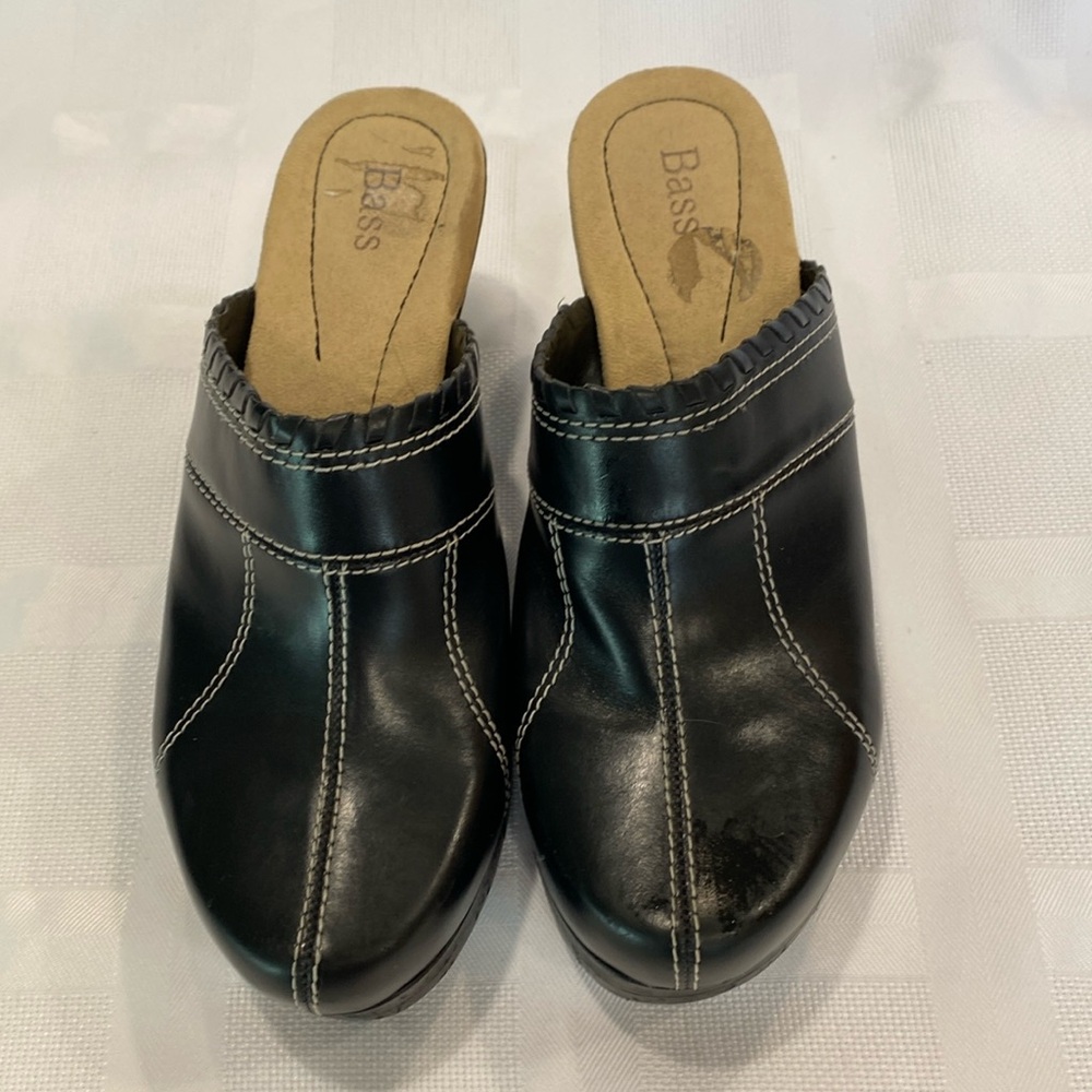Bass Platform Clogs, Black, 7.5M
